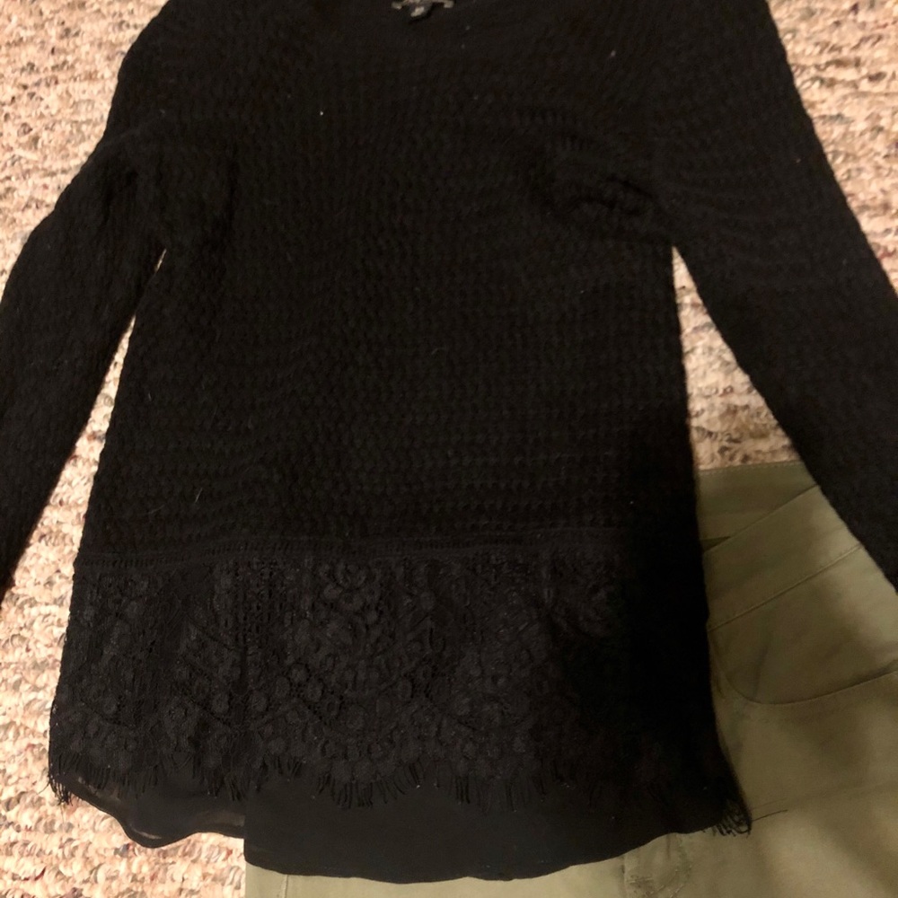 Lucky Brand Black Sweater with detailing - Picture 2 of 5